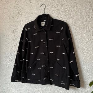 Vans Breast Cancer Awareness Canvas Embroidered Black Button Up Jacket